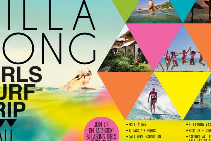 Billabong Girls Bali Surf Trip flyer